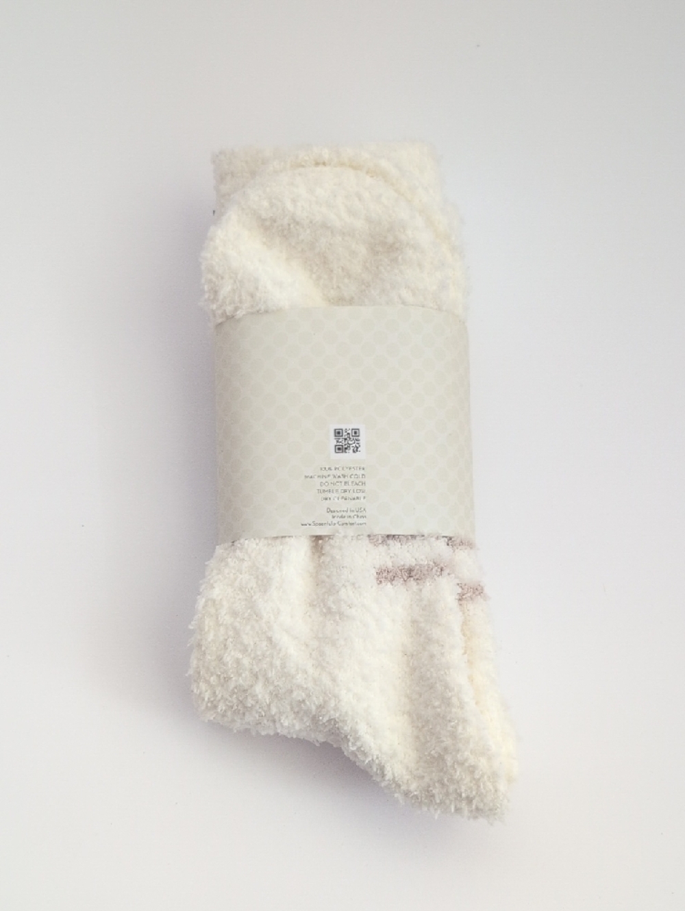 Cozy Up Plush White Socks NWT - Picture 4 of 5